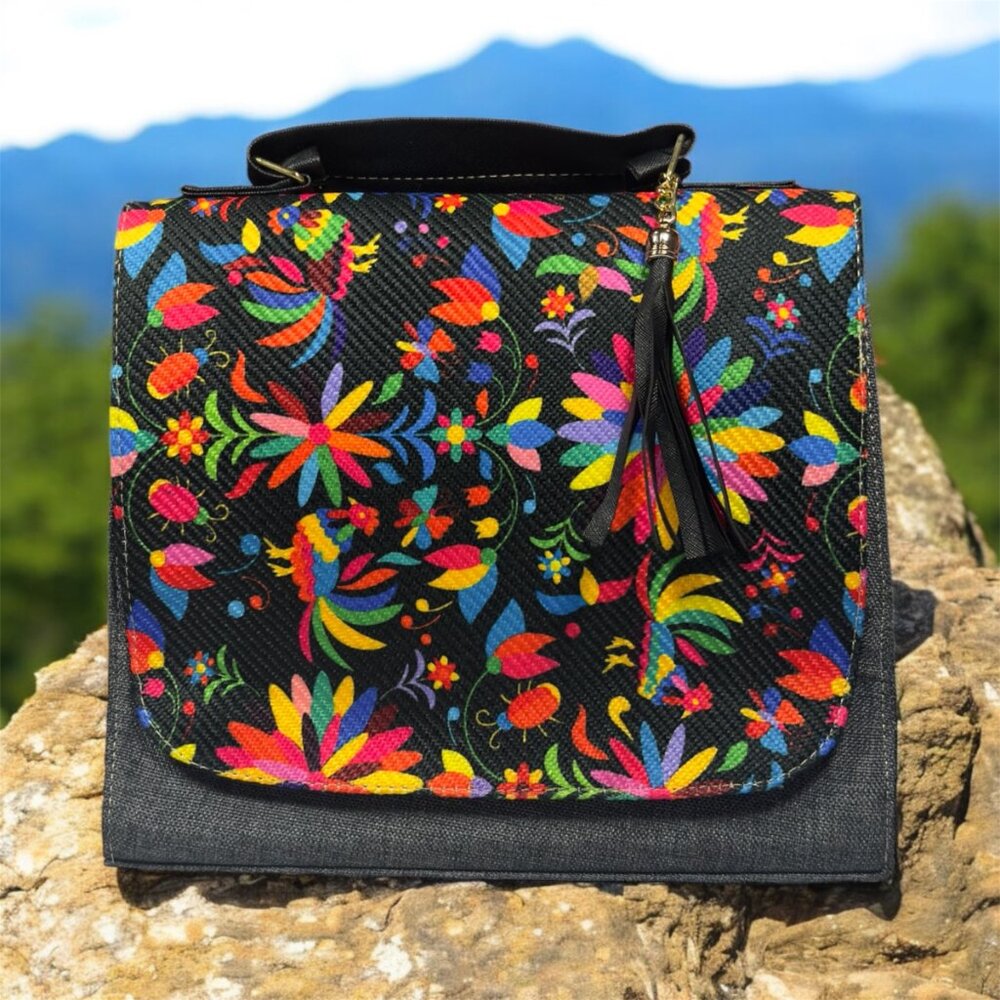 YUTE Handmade Bag Size Medium Colorful(Artesanal México) With Inner Pocket